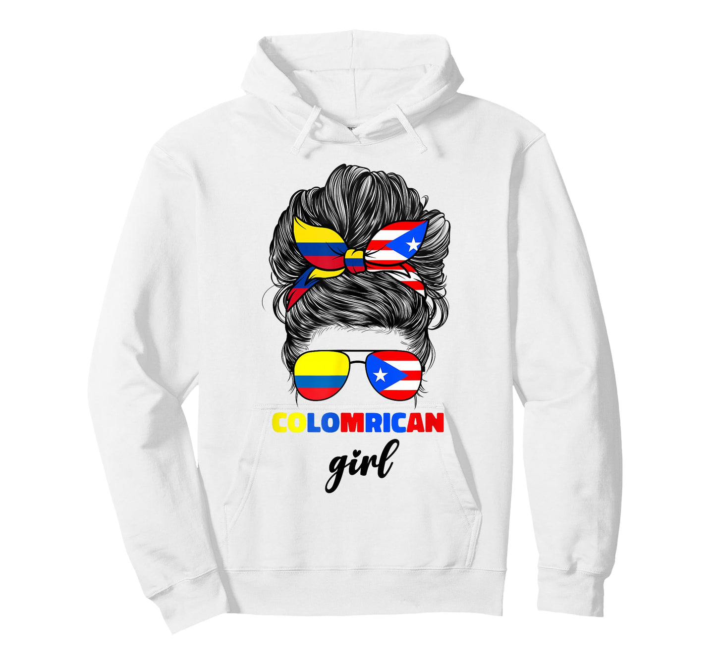 Colombian And Puerto Rican Rico Colombia Flag Girl For Women T-Shirt