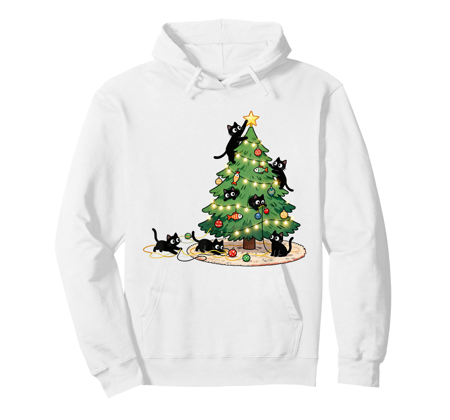 Meowy Catmas Christmas Tree Black Cats Xmas Pet Cat Lovers T-Shirt