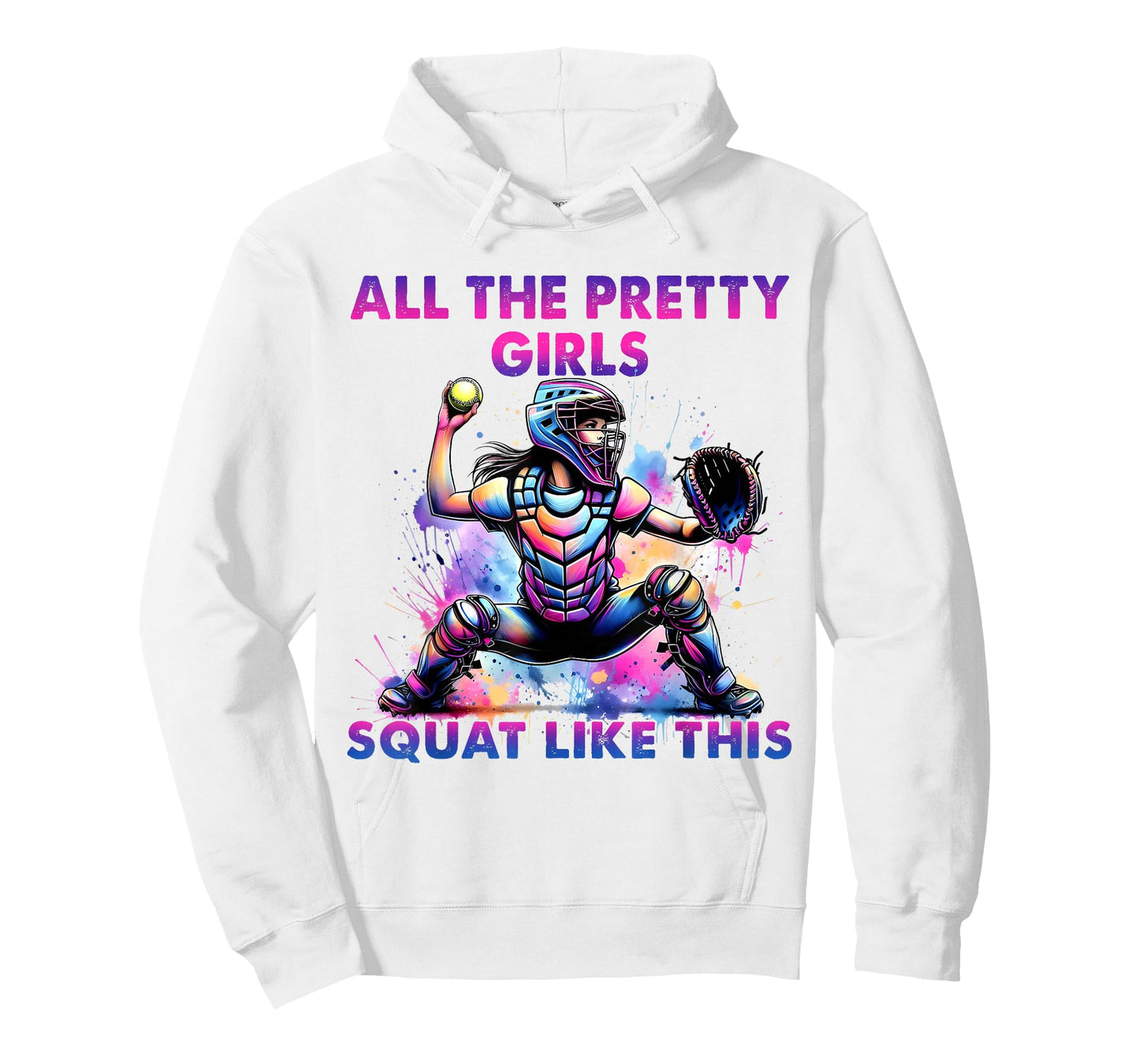 All The Pretty Girls Squat Funny Like This Softball Catcher T-Shirt