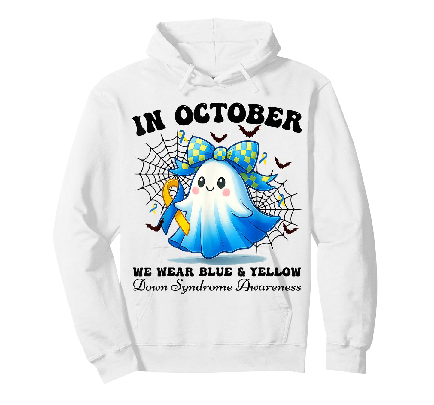 in October We Wear Blue and Yellow Down Syndrome Awareness T-Shirt