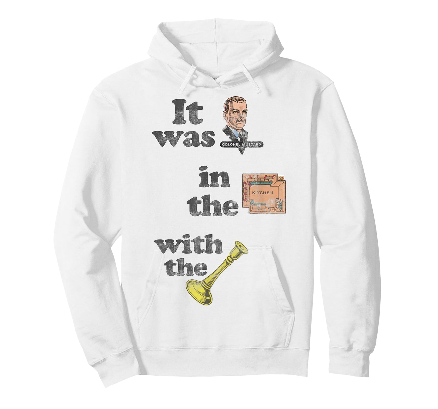 Clue It Was Colonel Mustard Distressed With The Candlestick T-Shirt