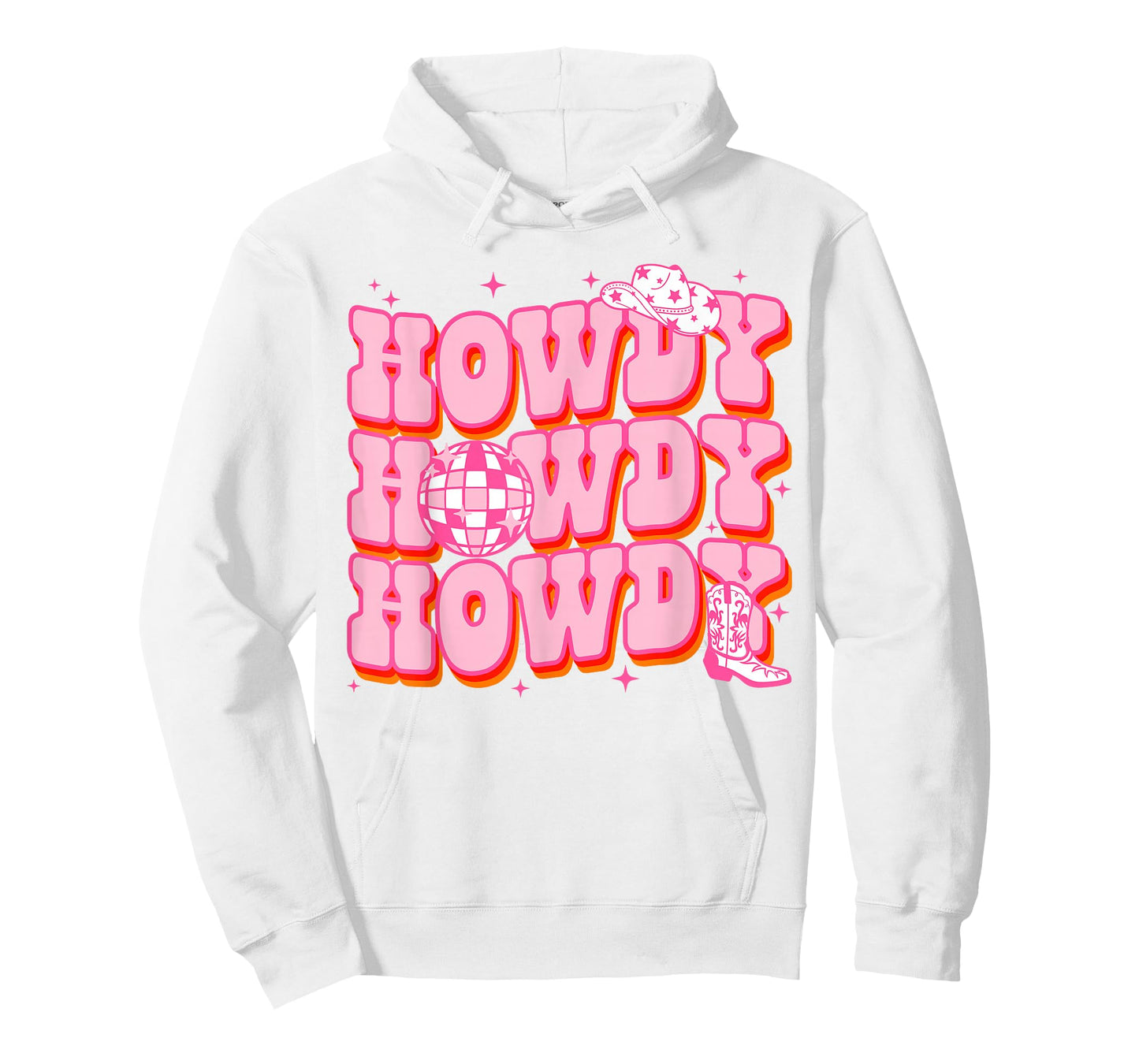 Howdy Southern Western Girl Country Rodeo Pink Cowgirl Disco T-Shirt