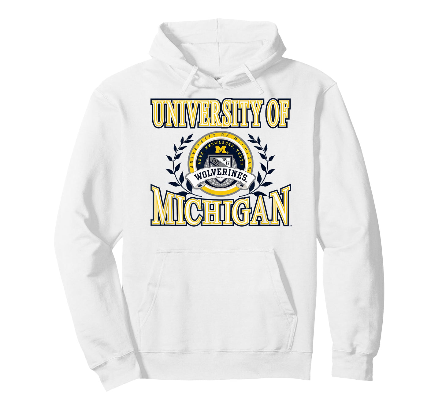 Michigan Wolverines Laurels Gray Officially Licensed T-Shirt