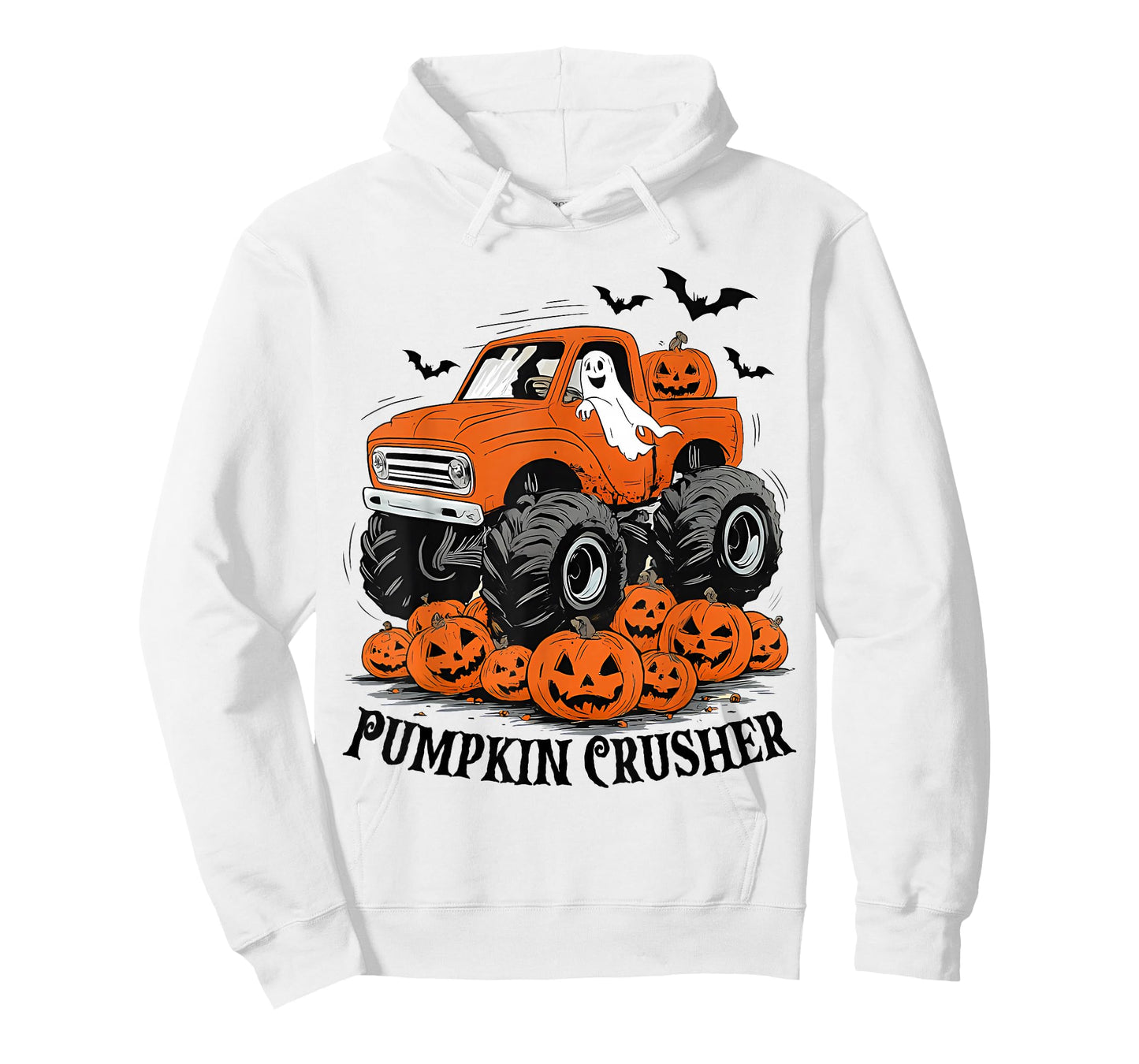 Kids Halloween Pumpkin Crusher Monster Truck Toddler Boys T-Shirt