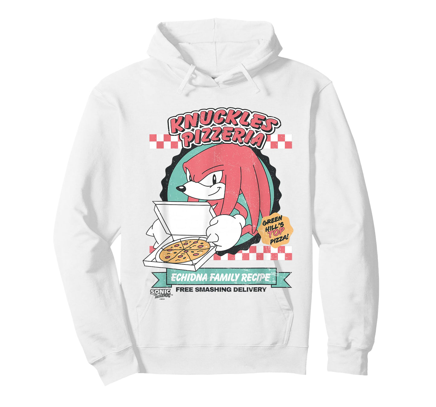 Sonic The Hedgehog Knuckles Pizzeria Vintage Restaurant Ad T-Shirt