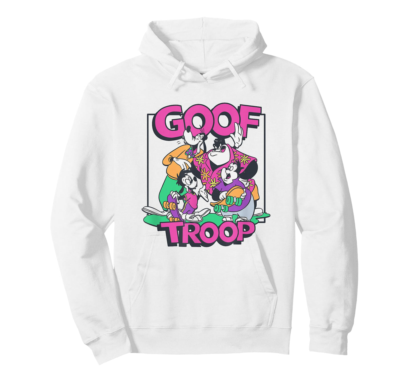 Disney A Goofy Movie Goof Troop Neon Group Shot Portrait T-Shirt
