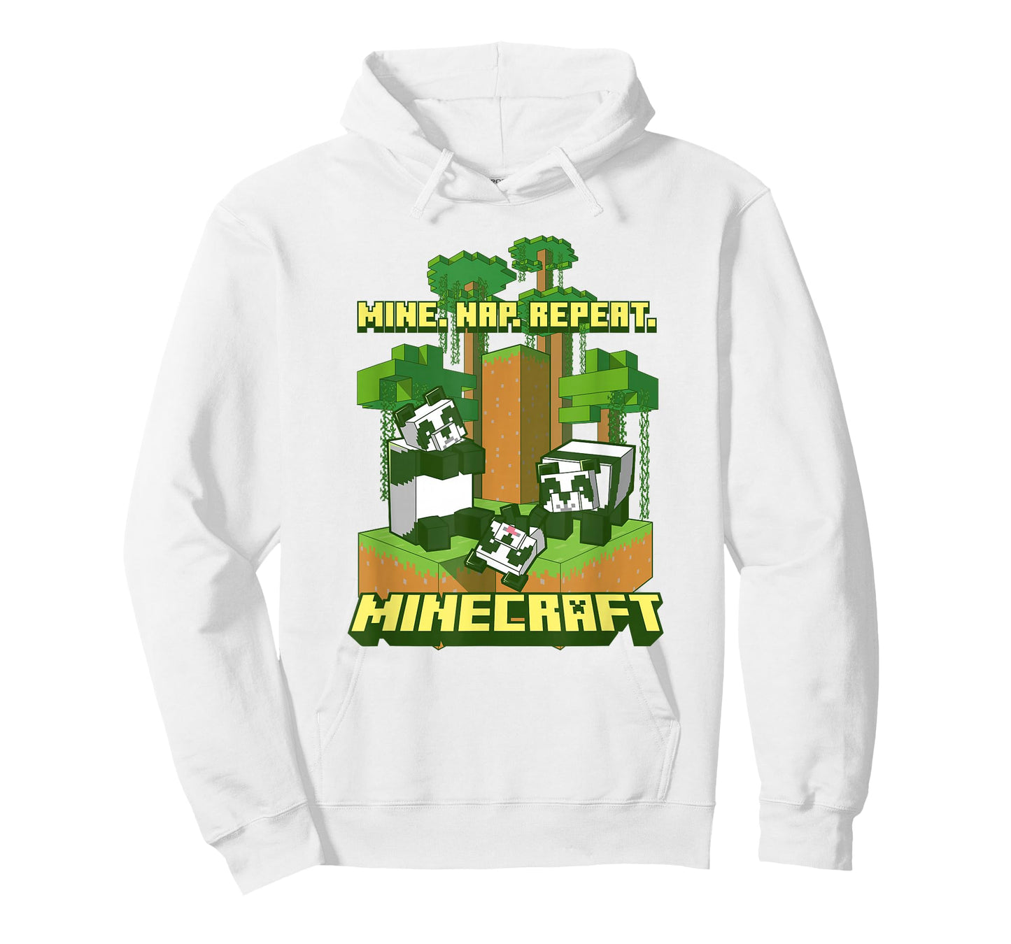 Minecraft Pandas Mine Nap Repeat Poster T-Shirt