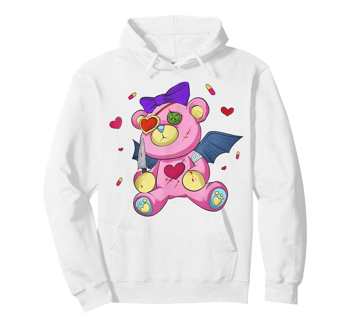 Menhera chan Yami Kawaii Pastel Goth Harajuku Teddy Bear T-Shirt