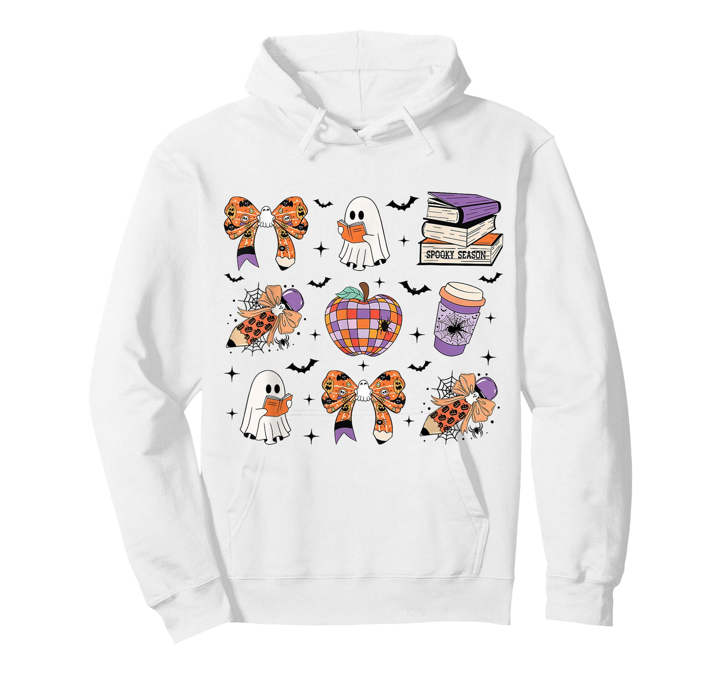 Coquette Teacher Halloween Ghost Reading Book Spooky Season T-Shirt
