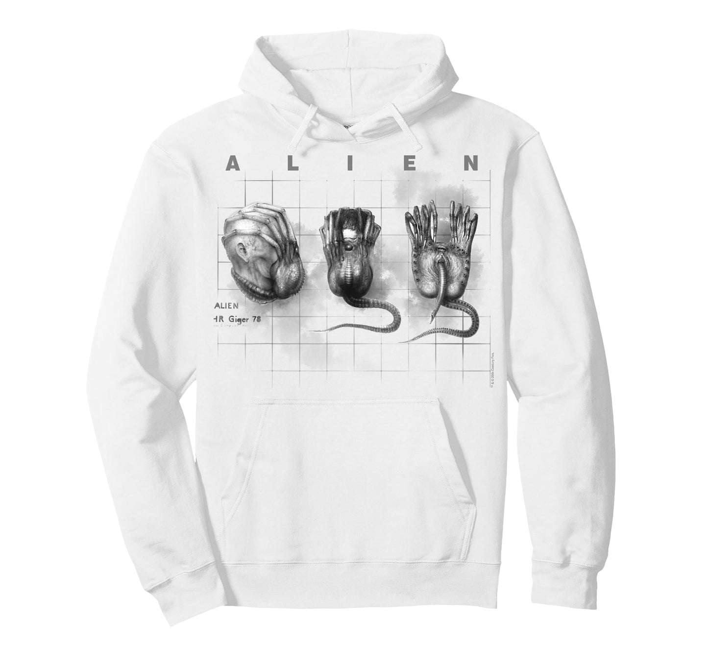 Aliens Iconic Facehugger Reproduction Faces Retro Chest Logo T-Shirt
