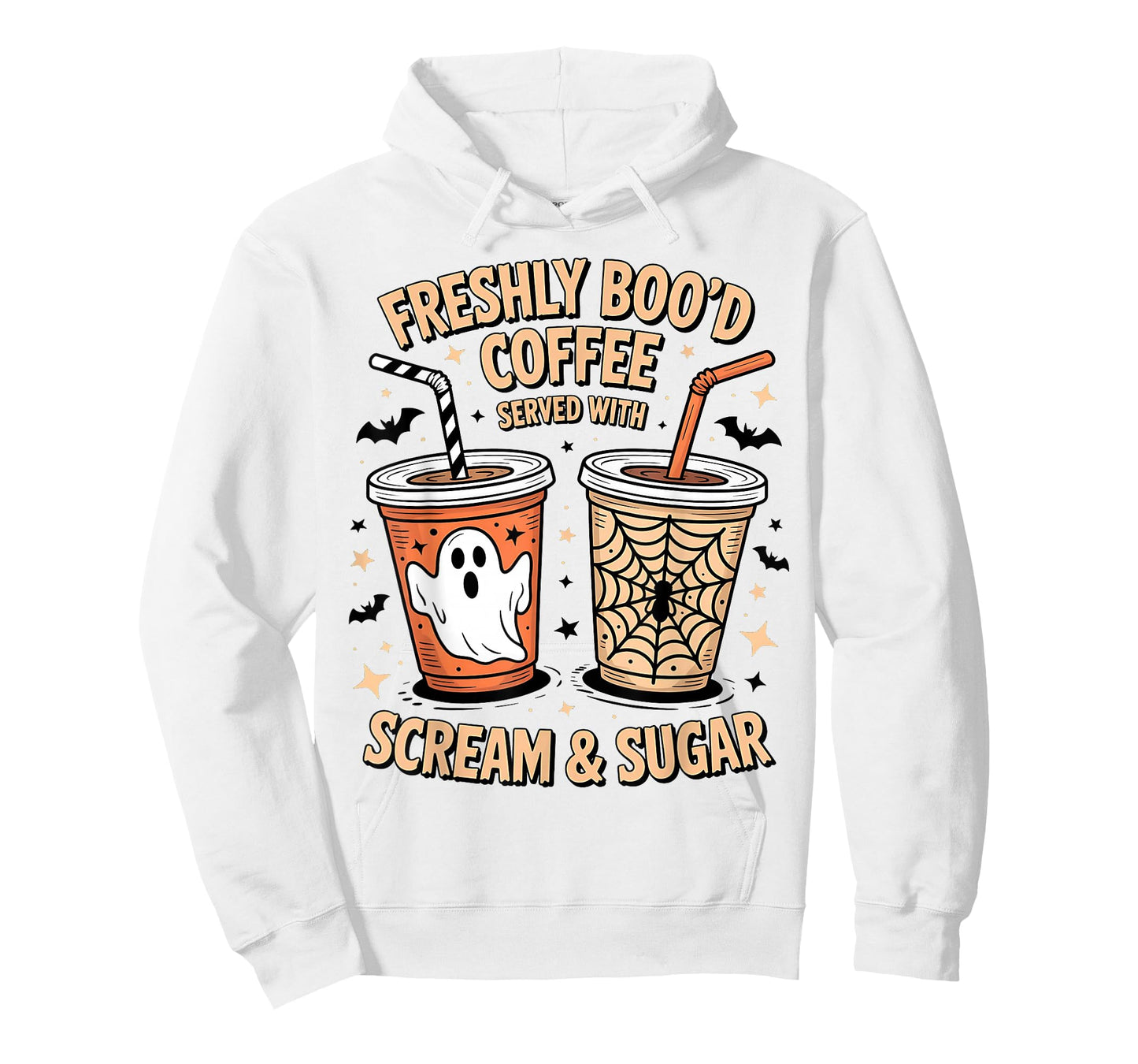 Retro Freshly Boo'd Coffee Lovers Ghost Halloween Coffee T-Shirt