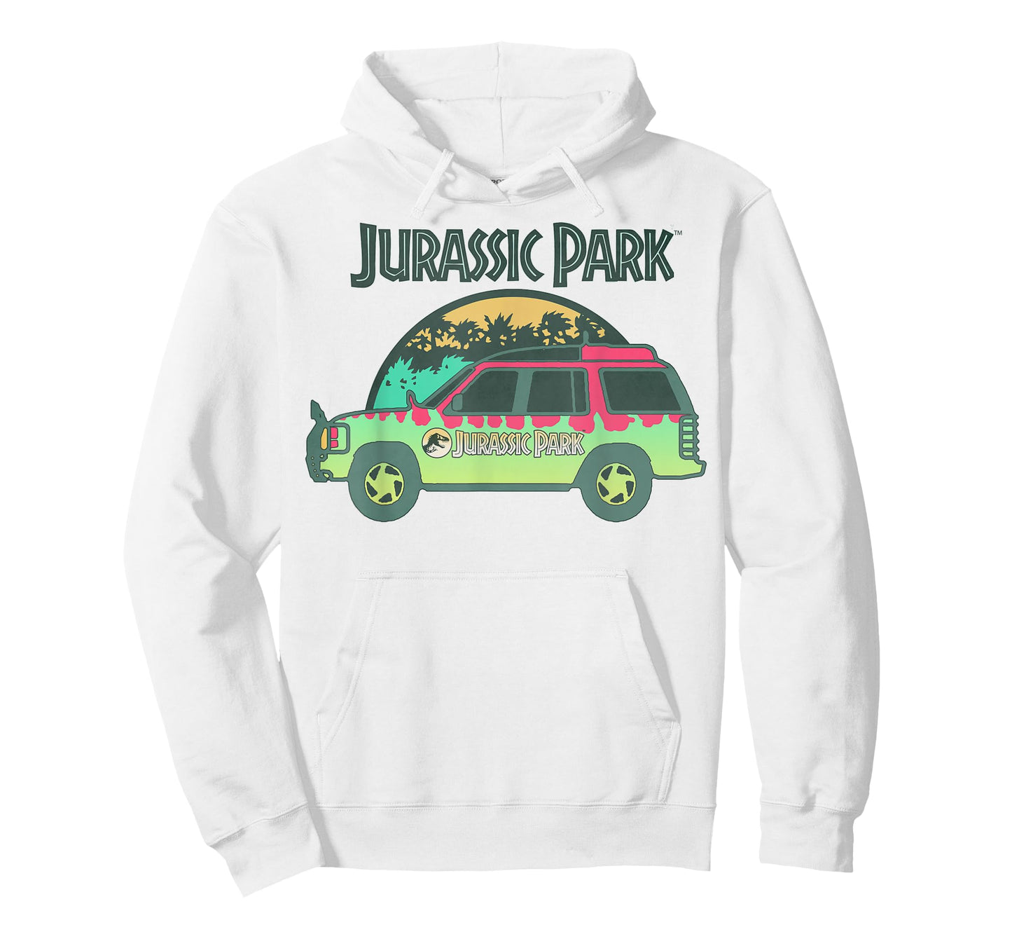 Jurassic Park Green Car Ride Logo Graphic T-Shirt T-Shirt