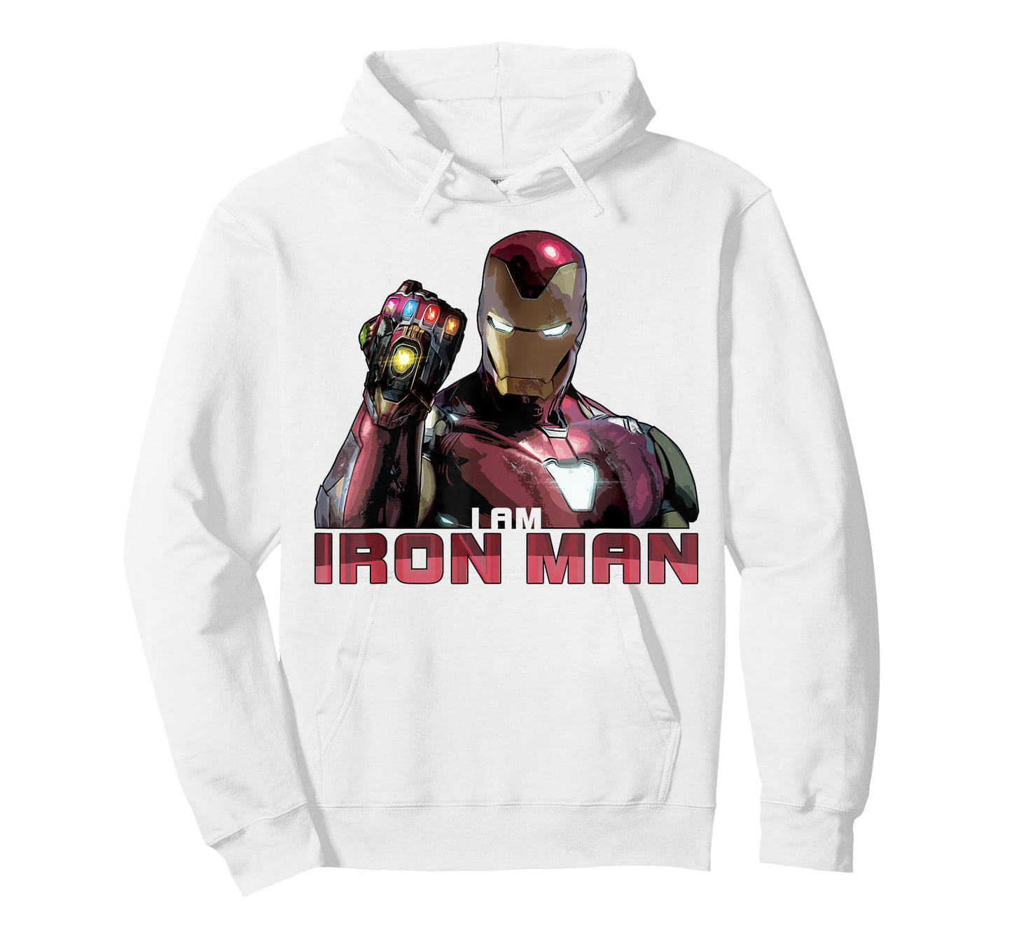 Marvel Avengers Endgame I Am Iron Man Movie Quote Portrait T-Shirt Small