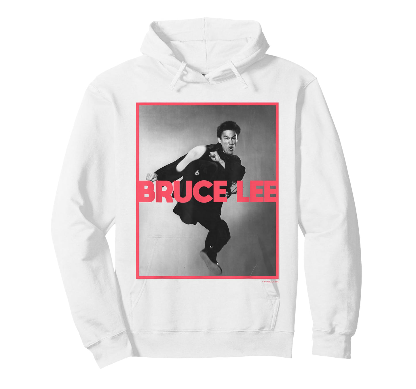 Bruce Lee Flying Kick Frontal Shot Poster T-Shirt