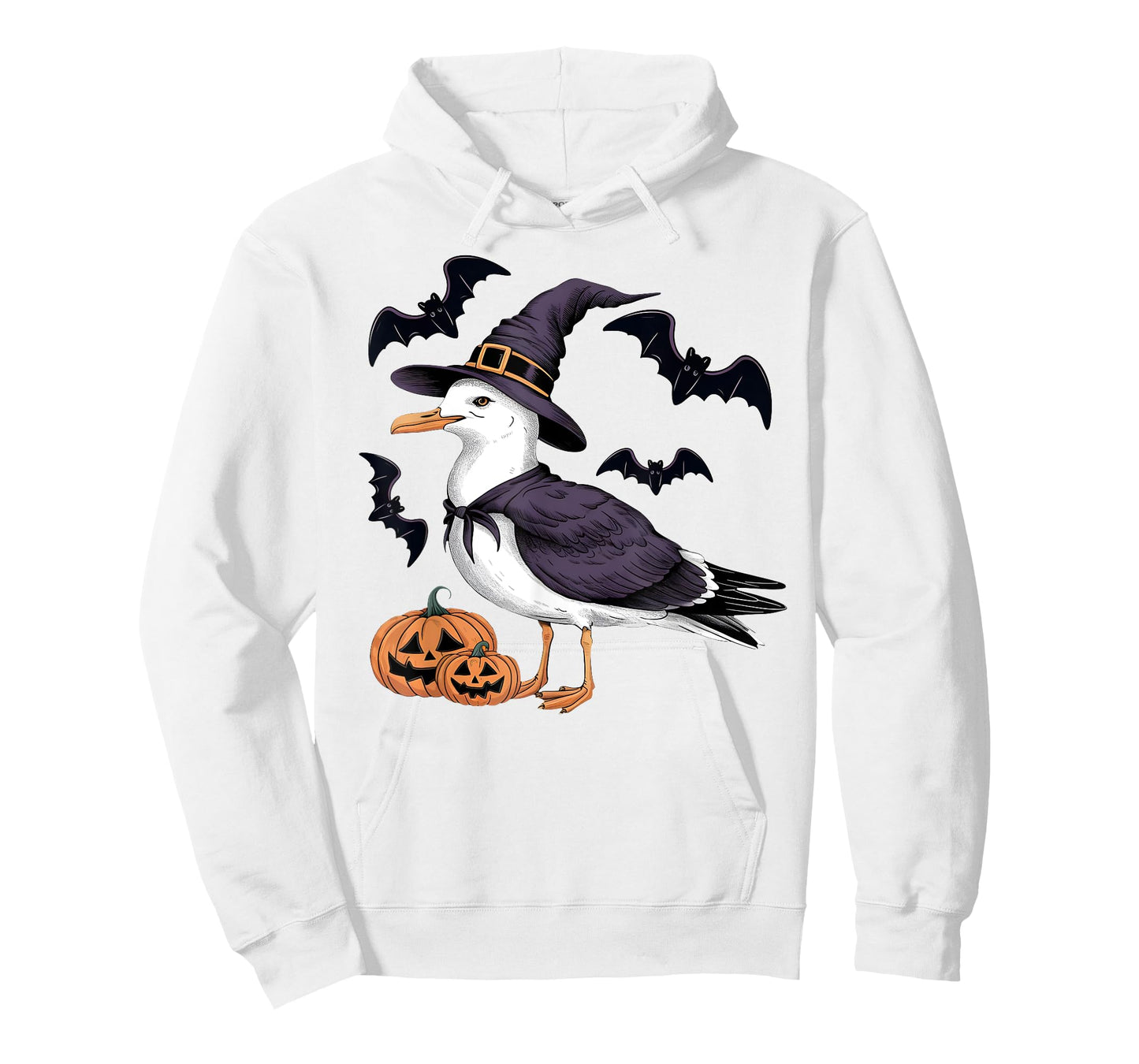 Seagull Bird Halloween Costume Pumpkin Bat Witch T-Shirt