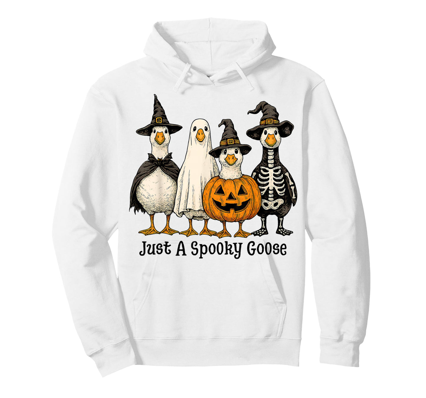 Just A Spooky Goose Halloween Silly Goose Funny Halloween T-Shirt