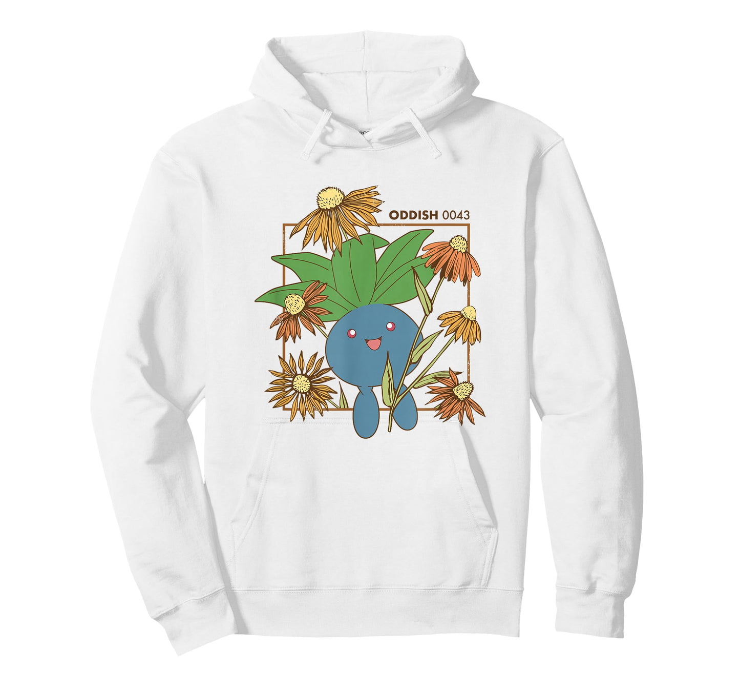 Pokémon Oddish 0043 Happy Jumping Floral Portrait T-Shirt