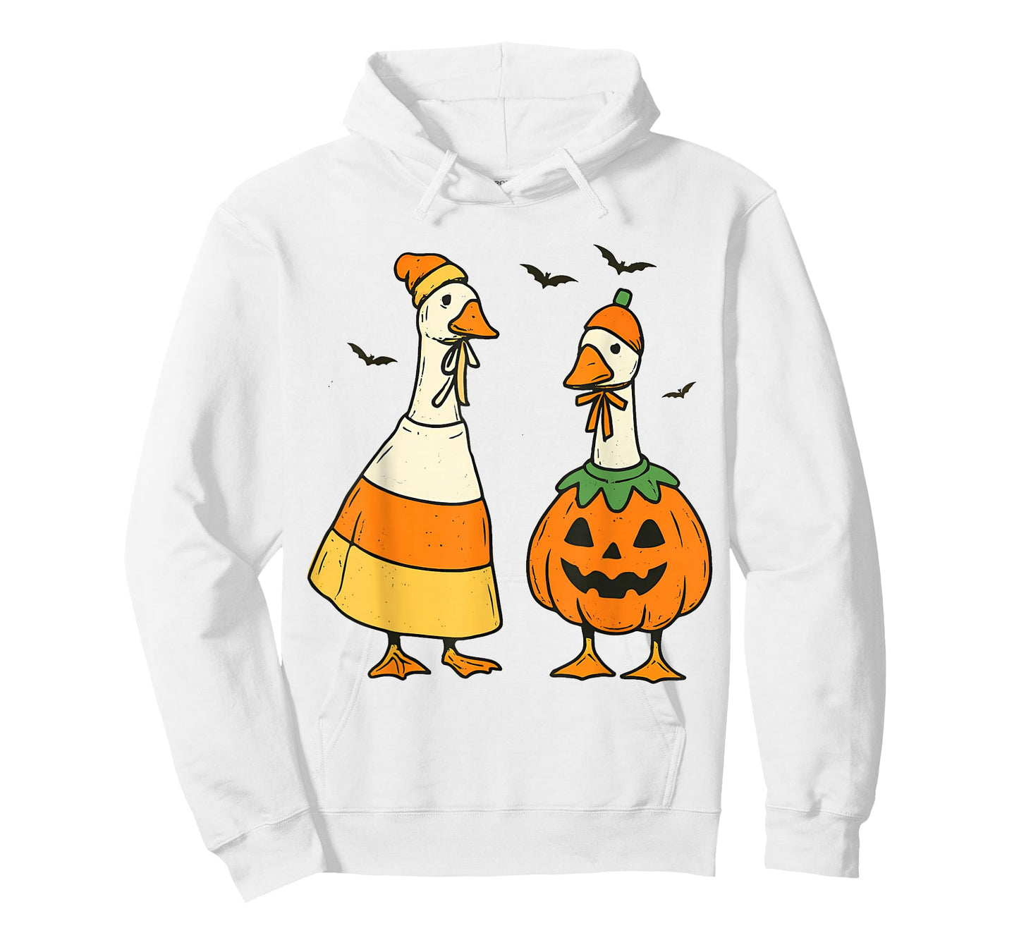 Halloween Goose Outfit Lawn Porch Geese Pumpkin Candy Corn T-Shirt