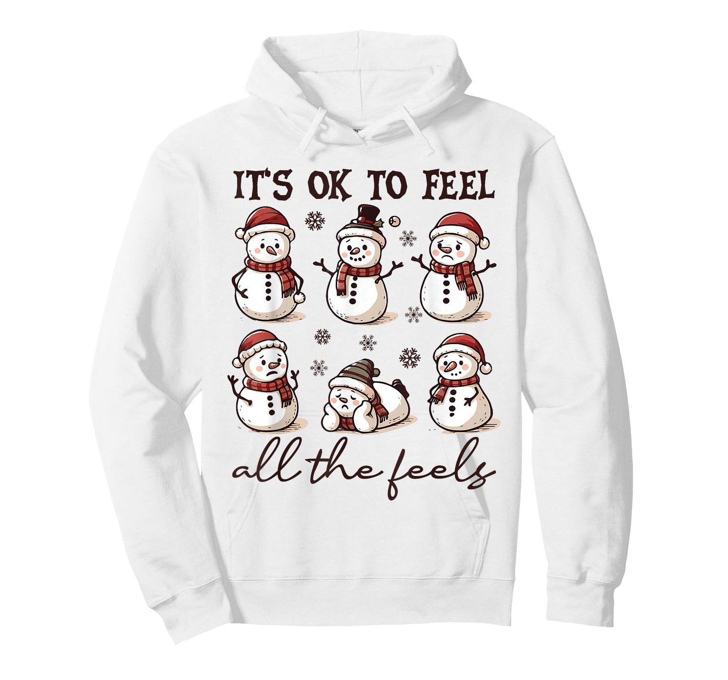 It's Ok to Feel All The Feels Mental Health Christmas T-Shirt