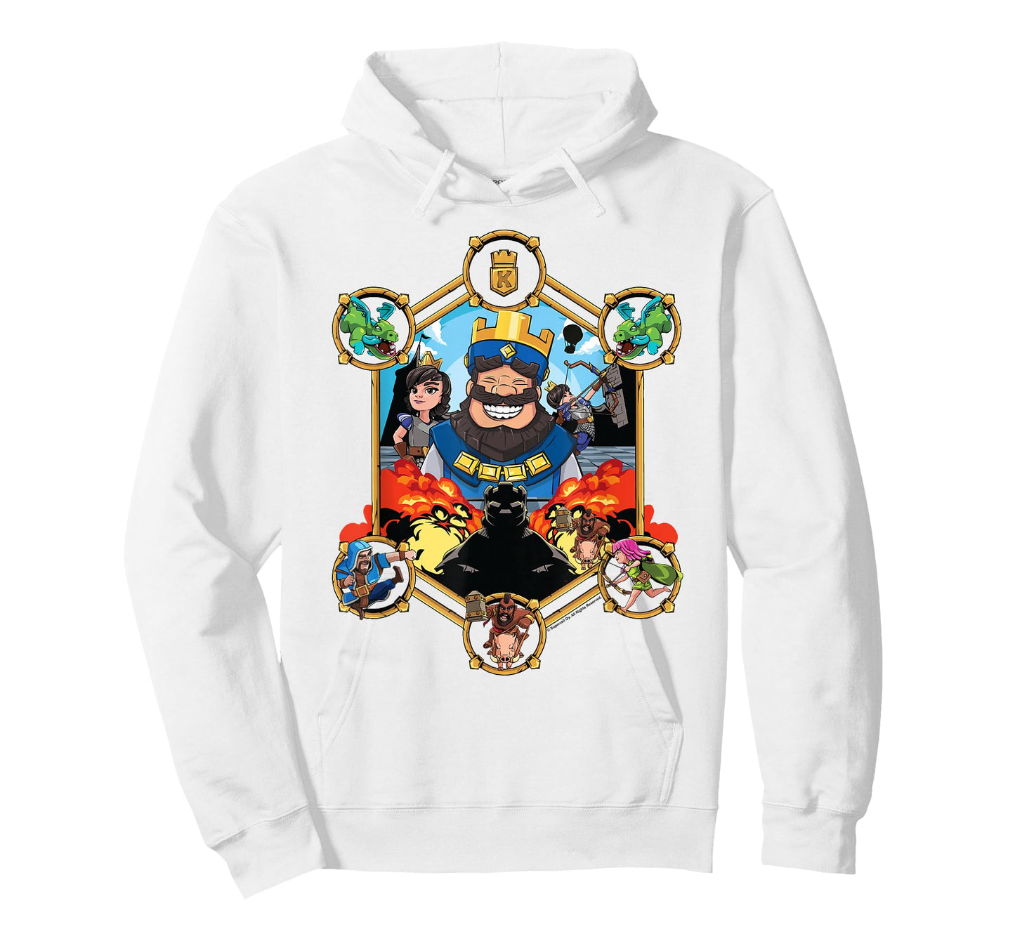 Clash Royale King Surrounded By Characters Royal Portrait T-Shirt