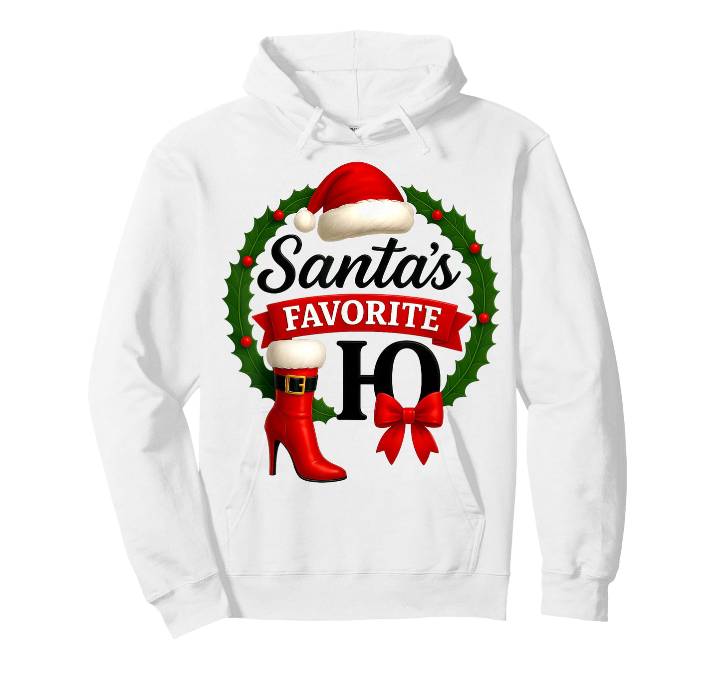 Santa's Favorite HO Christmas Lights Merry Christmas Pajamas T-Shirt