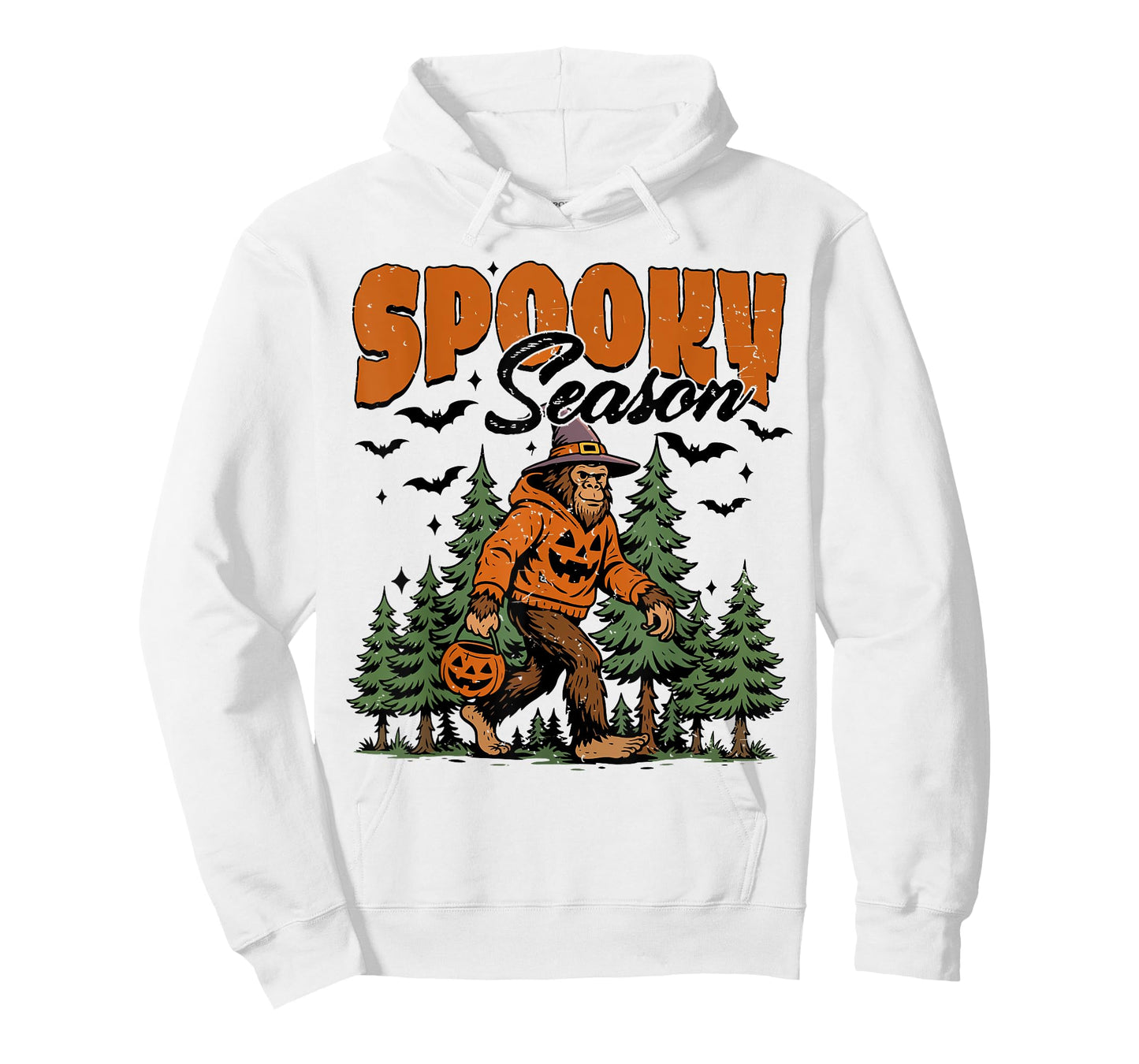 Spooky Season with Bigfoot Funny Sasquatch Halloween Autumn T-Shirt