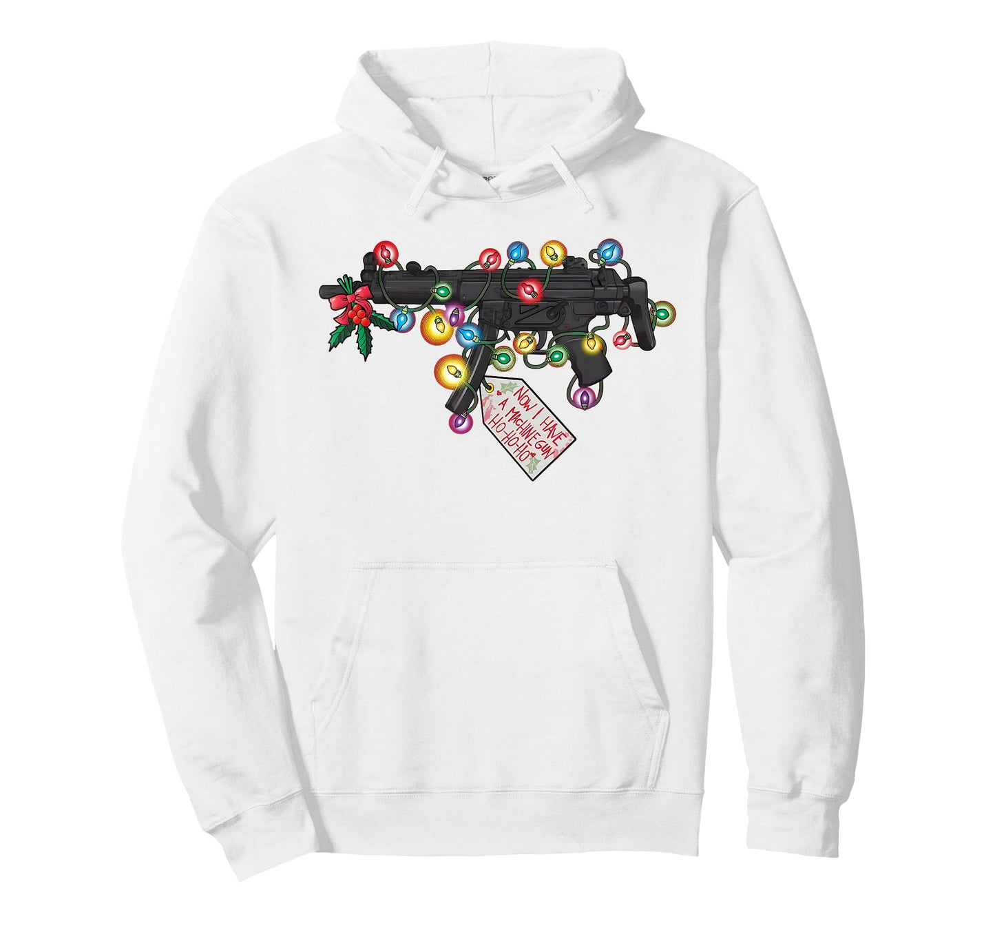 Gun Now I Have A Machine Gun Ho-ho-ho Christmas Lighs T-Shirt