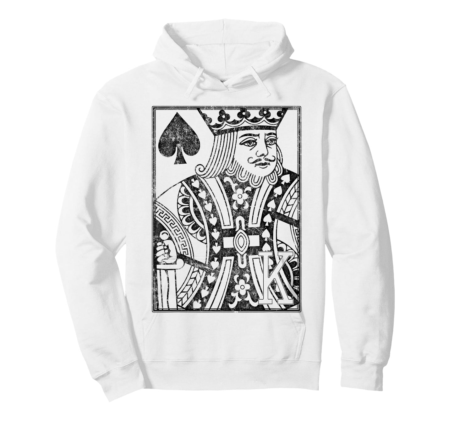 King of Spades Vintage Look Distressed Playing Card T-Shirt