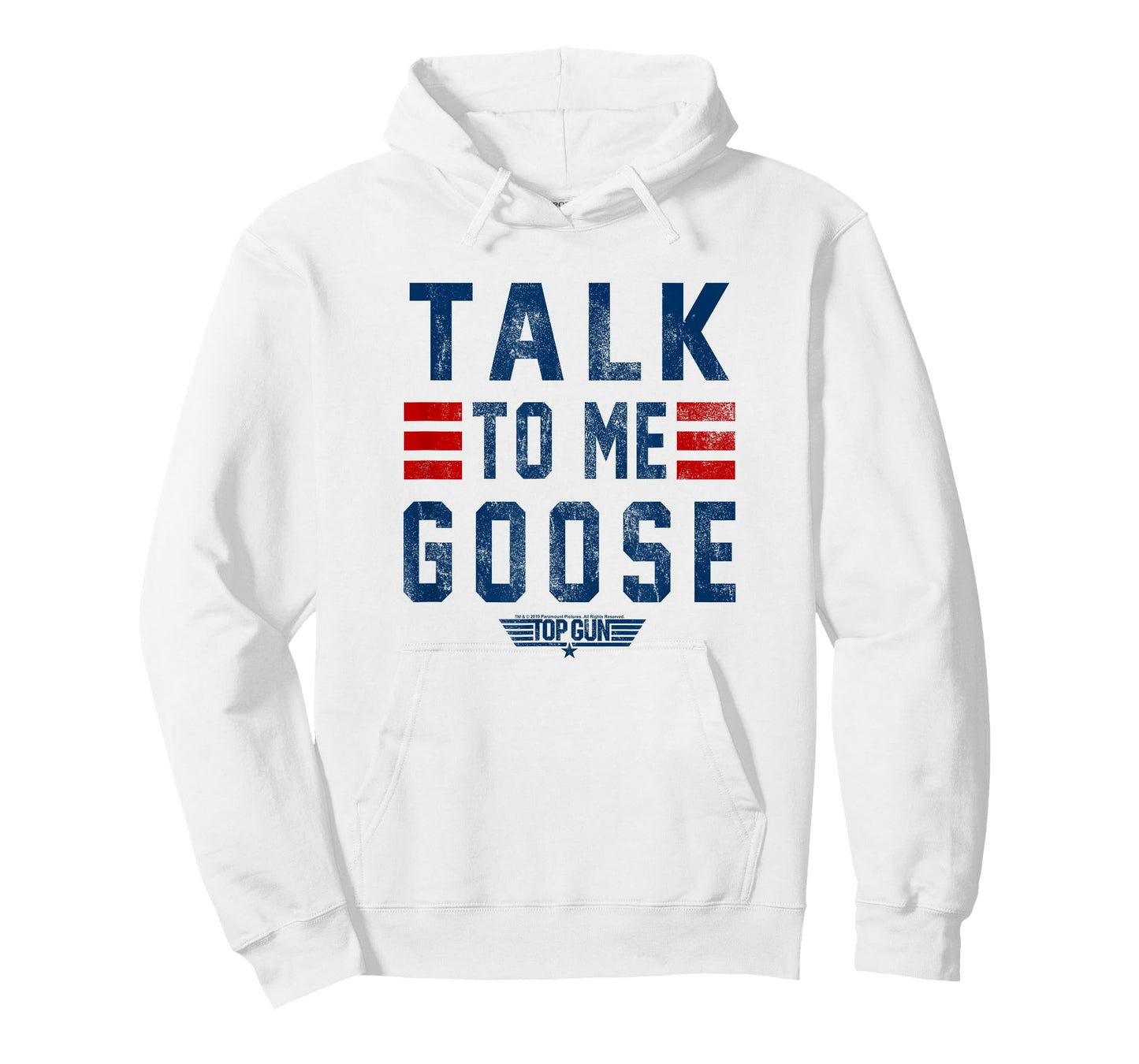 Top Gun Talk To Me Goose Distressed Text,Short Sleeve T-Shirt