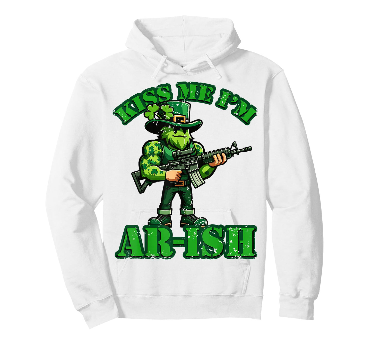 Funny Kiss Me I'm AR-ish Clover Hunting, St. Patrick's Day T-Shirt