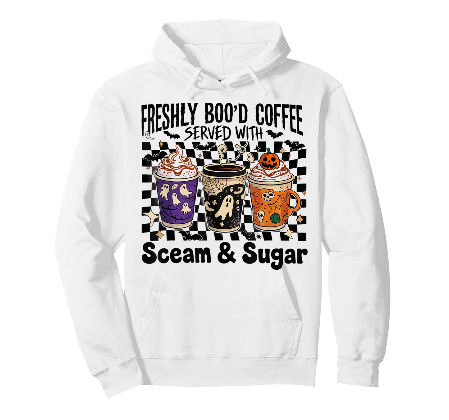 Retro Freshly Boo'd Coffee Lovers Funny Ghost Halloween T-Shirt