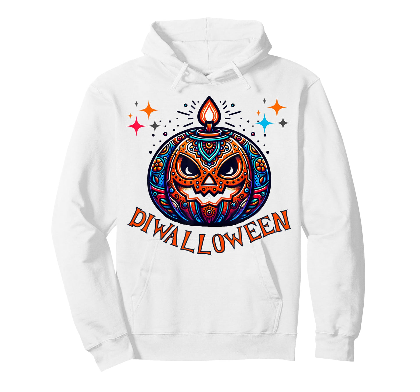 Diwalloween Diwali Halloween Ghost Pumpkin Lantern Deepavali T-Shirt