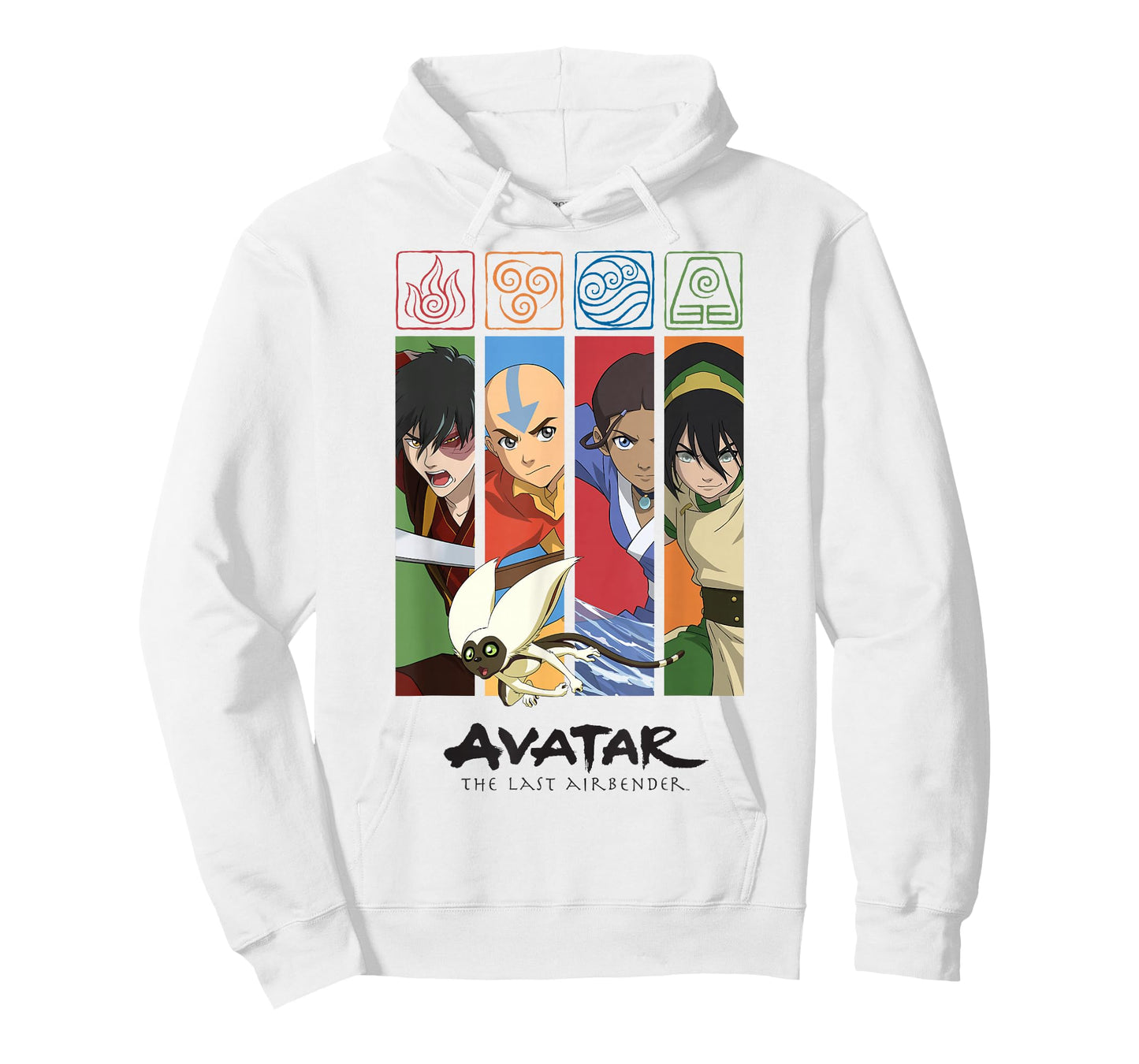 Avatar: The Last Airbender Four Elements Benders Box Panels T-Shirt