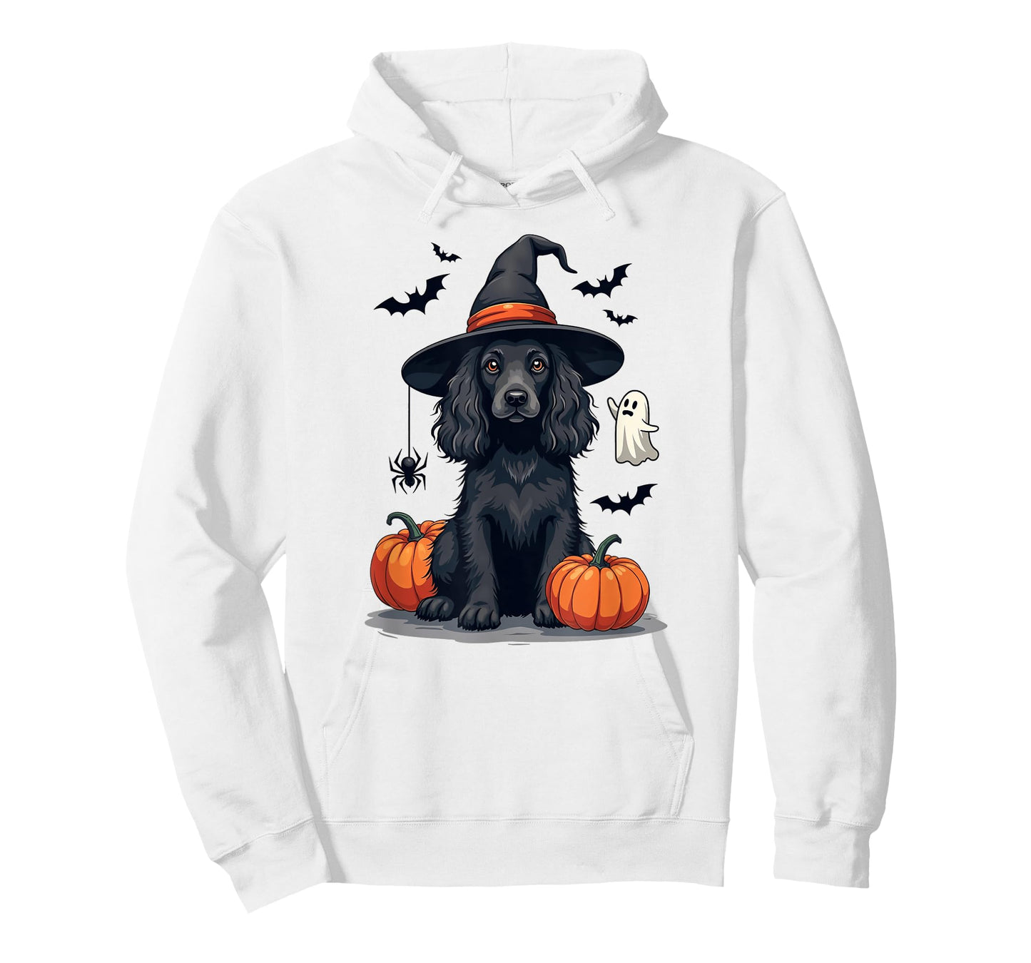 Halloween Themed Cocker Spaniel Dog, Black T-Shirt