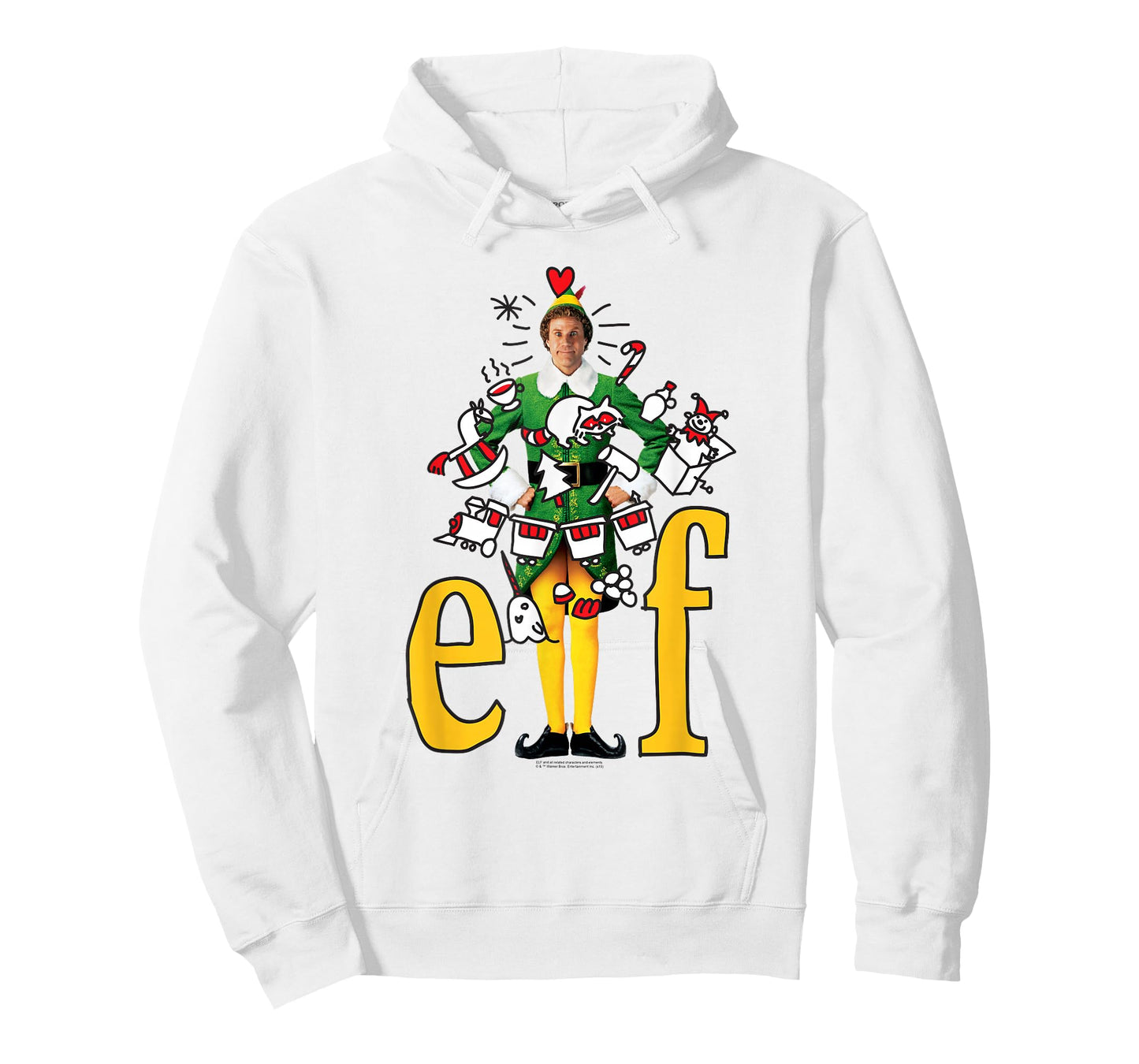Elf Movie Buddy The Elf Doodles T-Shirt
