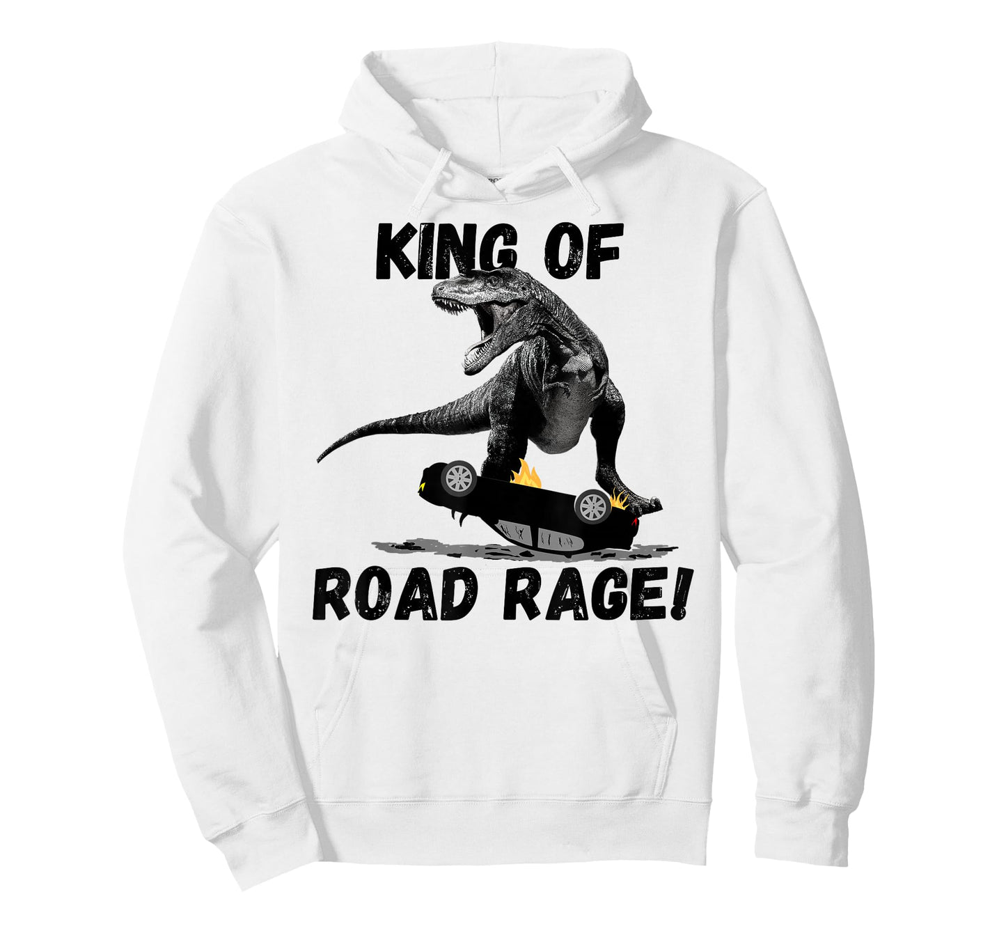 T Rex King of Road Rage, Dinosaur Car Crusher T-Shirt