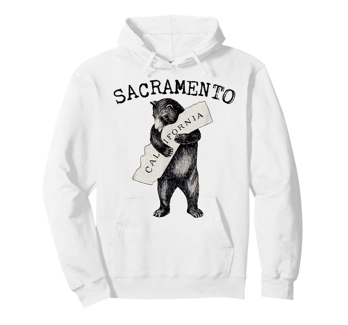 Sac Cali Bear Hug I Love California Grizzly Bear Sacramento T-Shirt