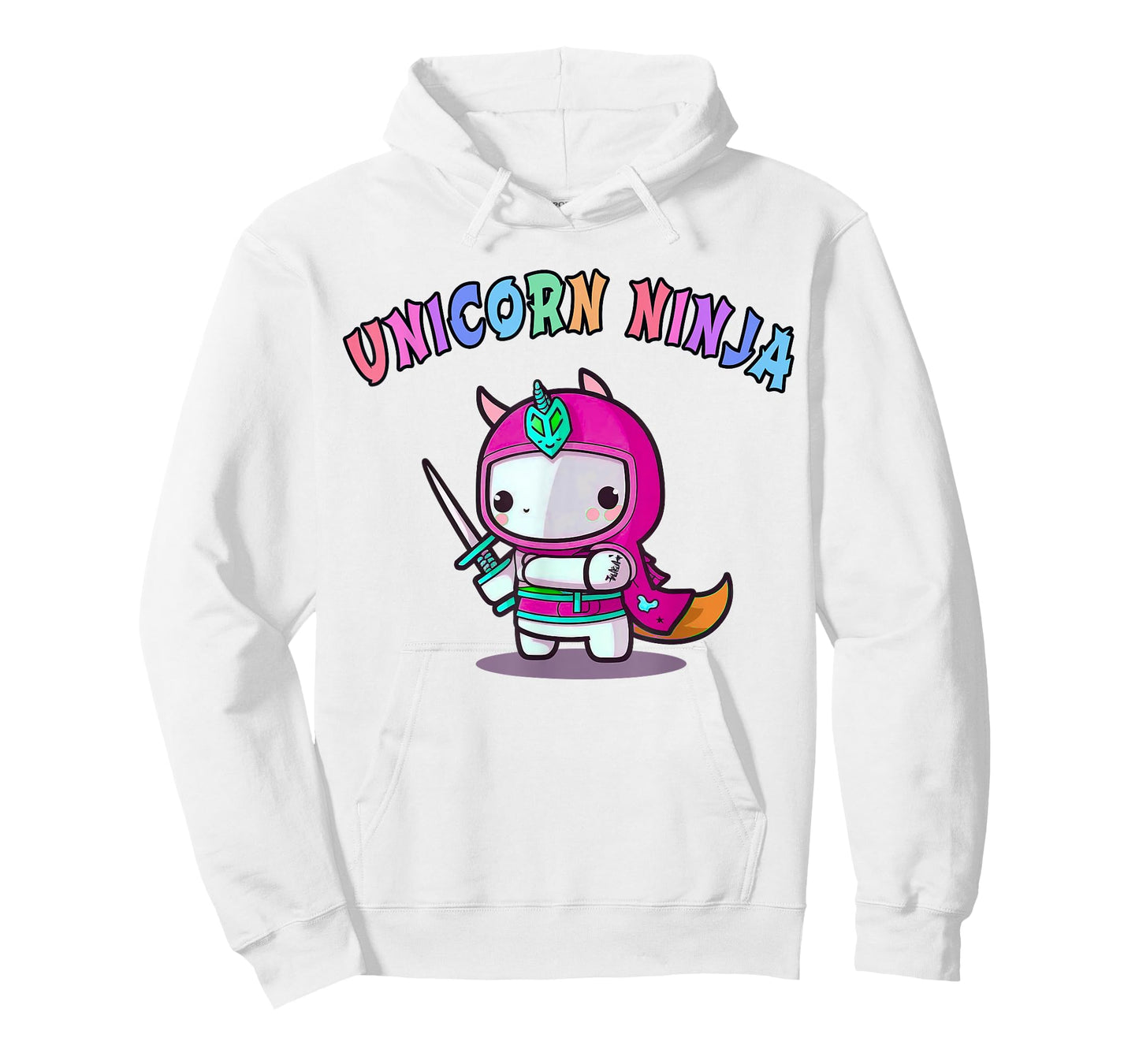 Funny UNICORN NINJA Girl Team Princess Birthday Crew Pink T-Shirt