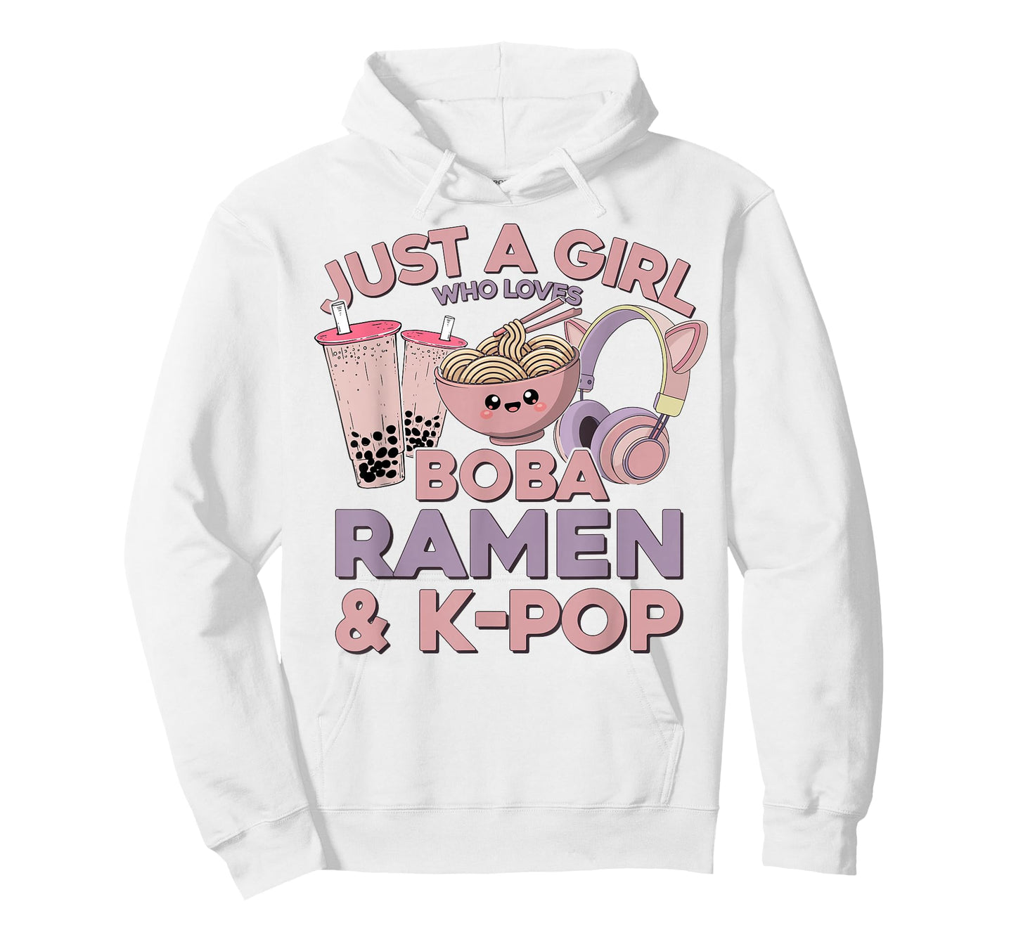 Ramen Kpop Just A Girl Who Loves Boba Ramen & K Pop Girl T-Shirt