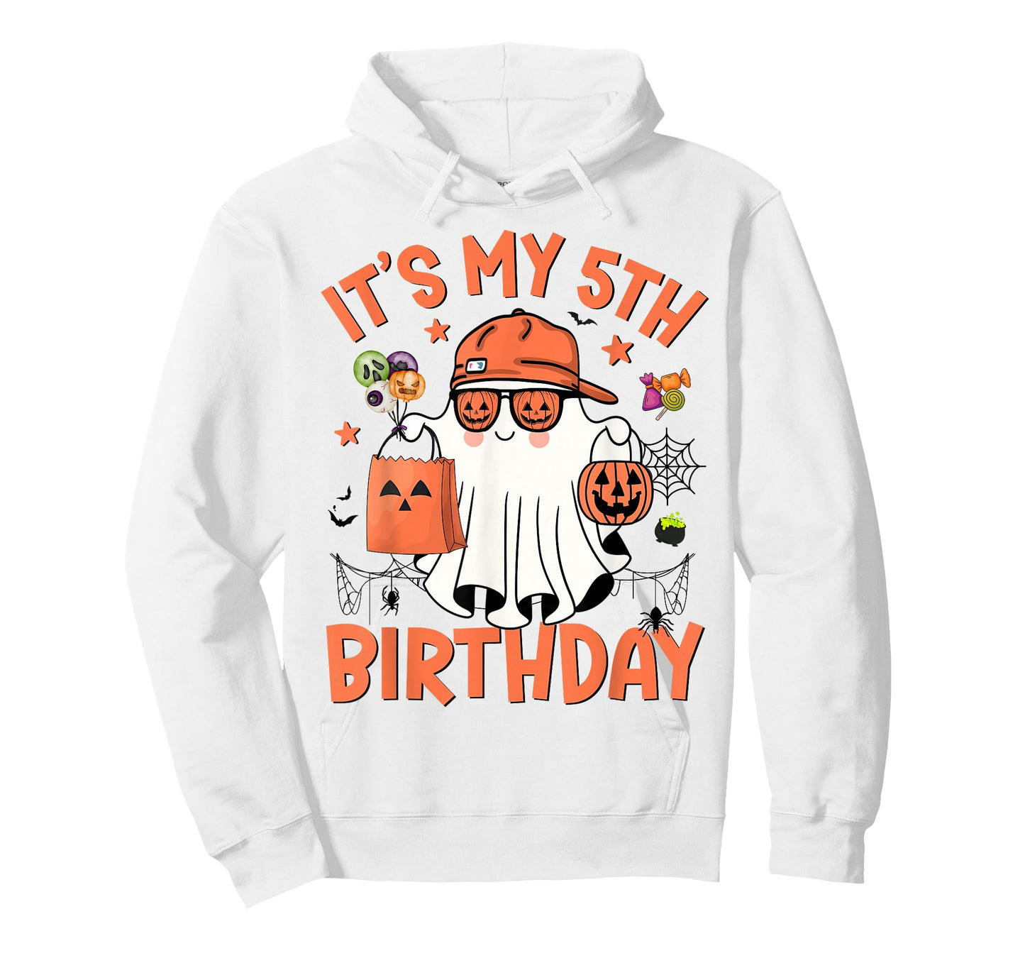 It's My 5th Birthday Funny Halloween Boo Ghost 5th Bday Boys T-Shirt