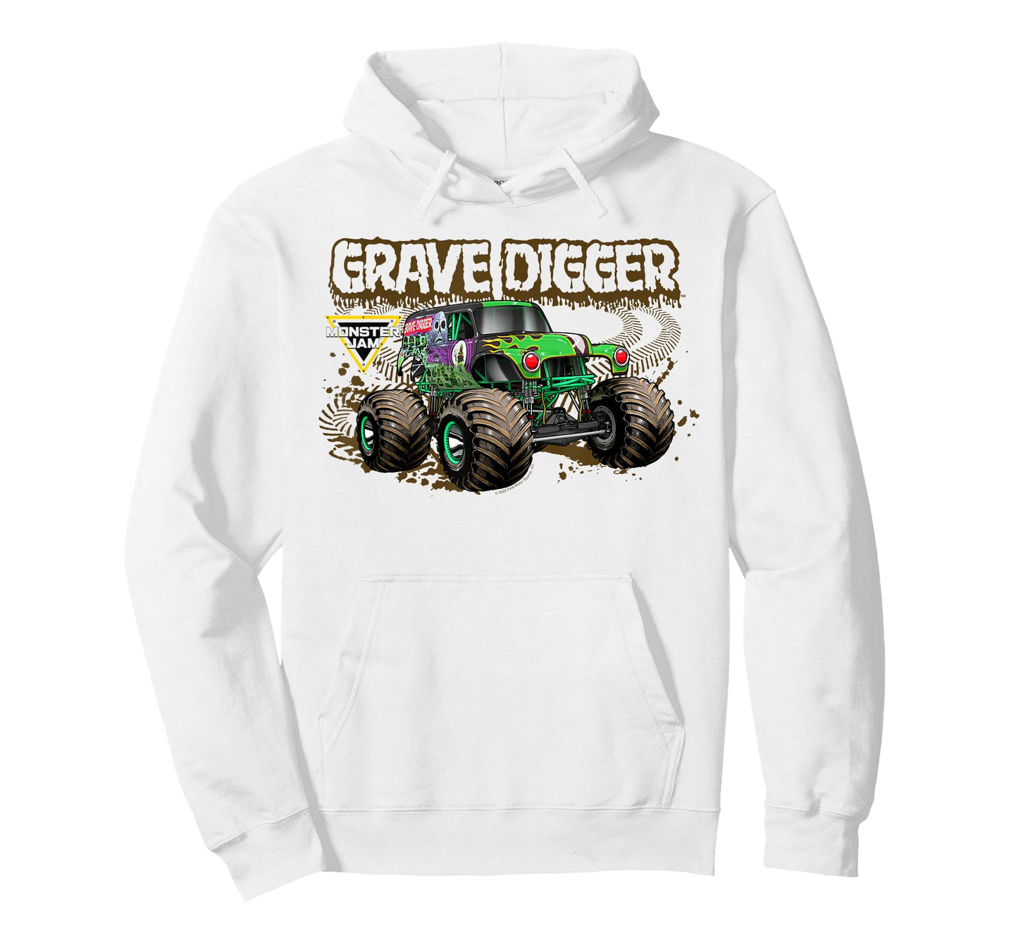 Monster Jam Muddy Tire Tracks Grave Digger Truck Motorsports T-Shirt