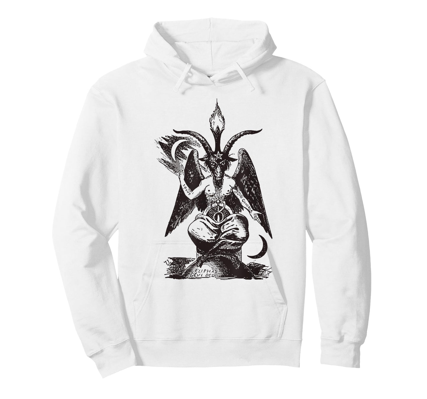 Baphomet Mystic Occult Goth Demon Satan Satanism Black White T-Shirt