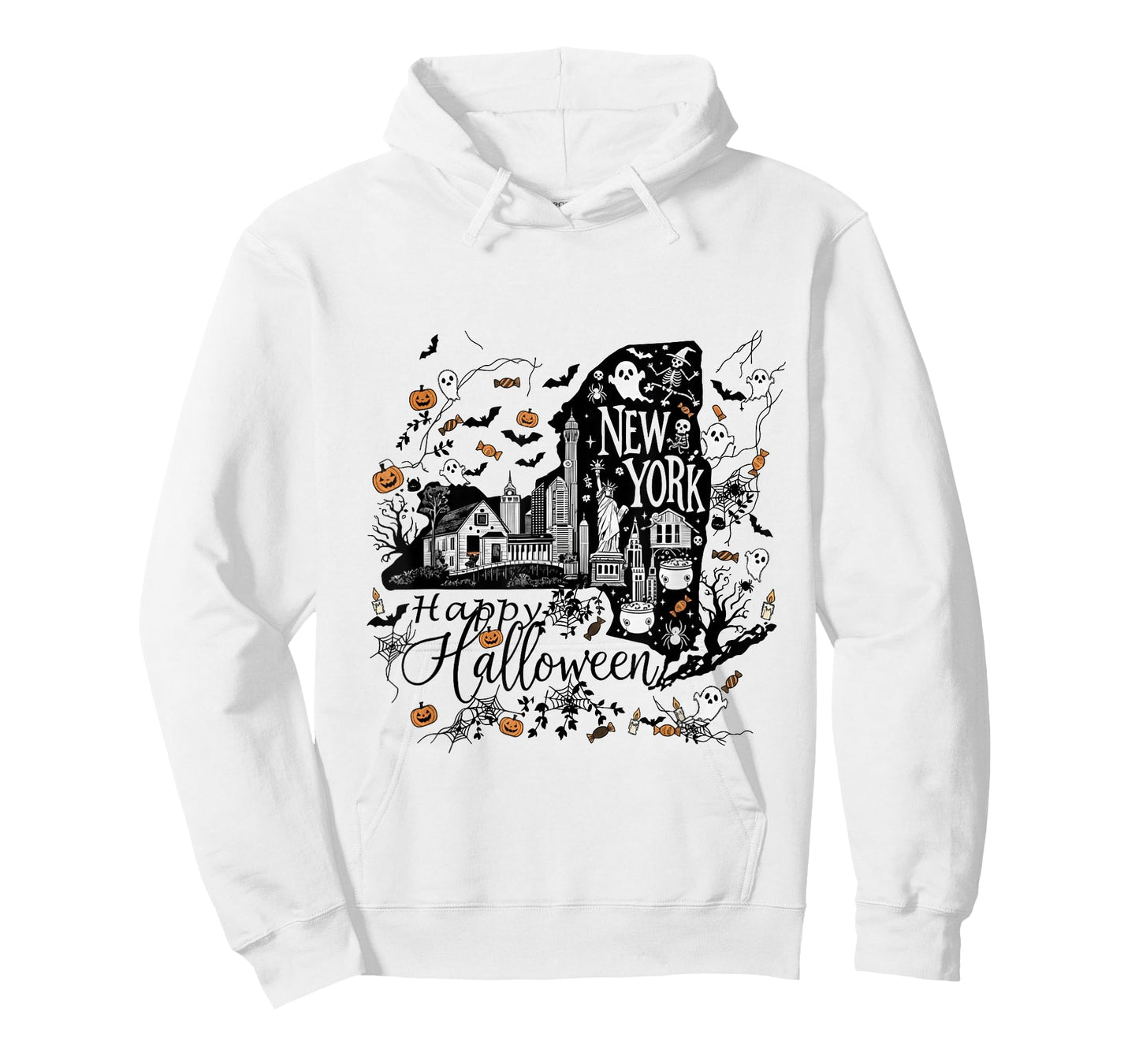 Happy Halloween, Scary New York Skyline Haunted Funny T-Shirt