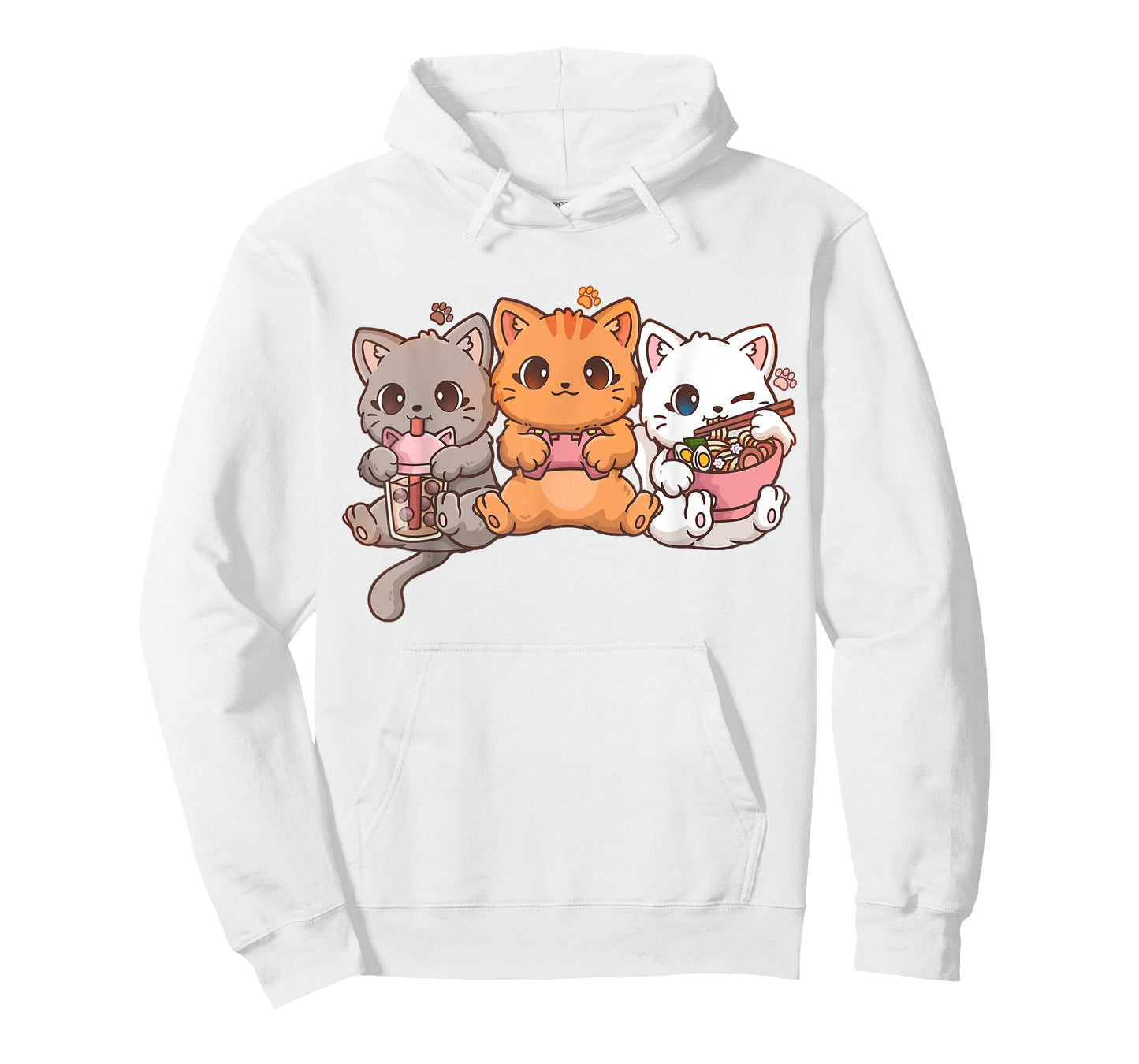 Kawaii Gaming Gamer Cat Boba Tea Cat Bubble Tea Ramen Cats T-Shirt