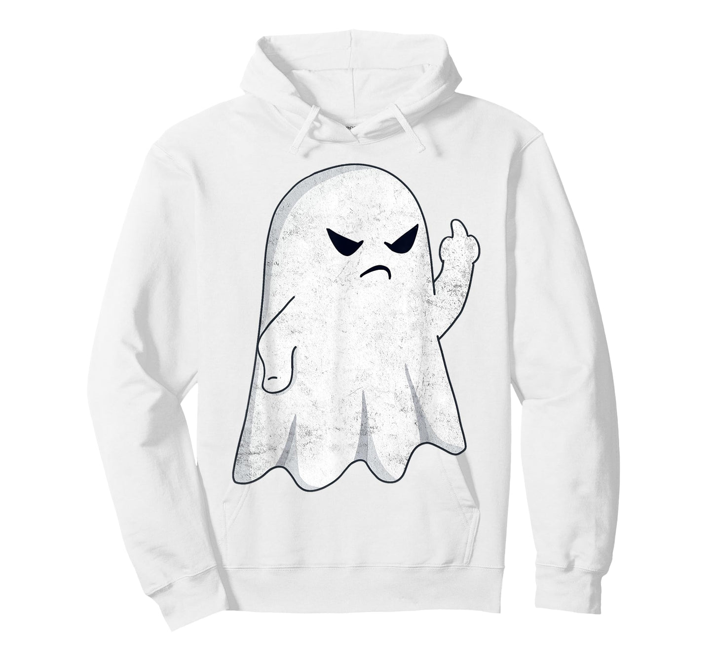 Funny Middle Finger Ghost Halloween Costume Men Women Adult T-Shirt
