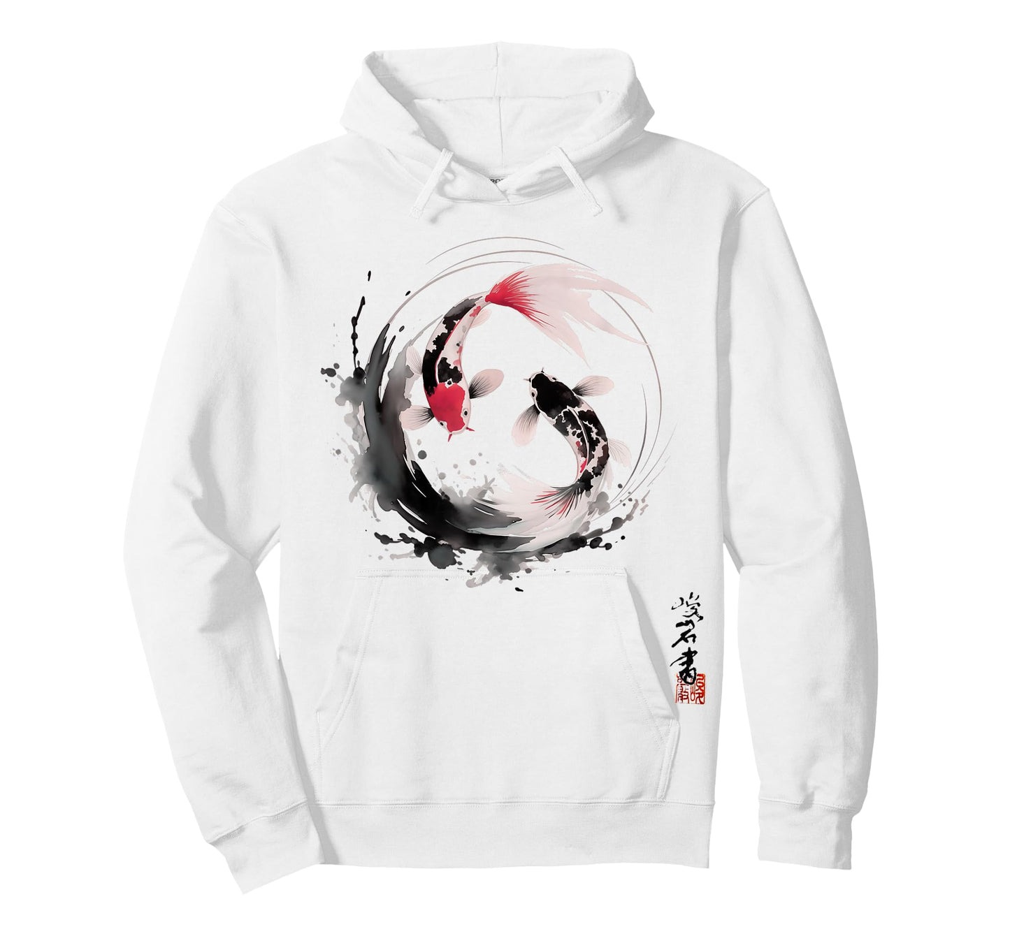 Yin and Yang Japanese Koi Fish Vintage T-Shirt