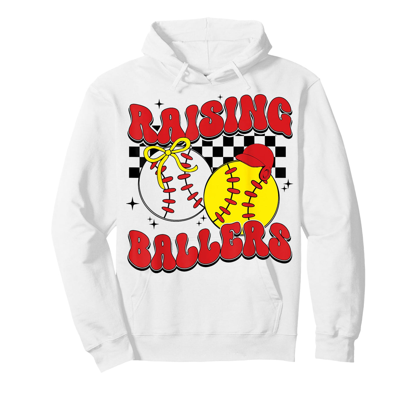 Busy Raising Ballers Softball and Baseball Leopard Print Mom T-Shirt