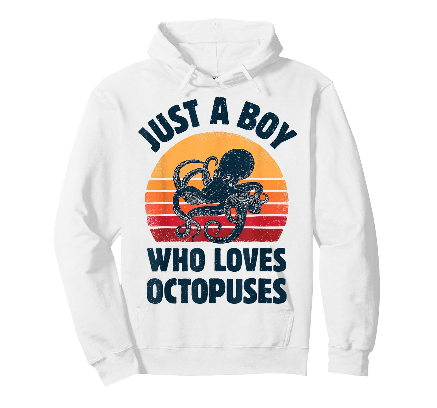 Octopus Just A Boy Who Loves Sea Animals Men Retro Vintage T-Shirt
