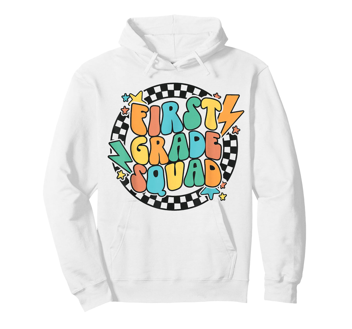 Back To School Groovy Teacher 1st First Grade Crew Squad T-Shirt