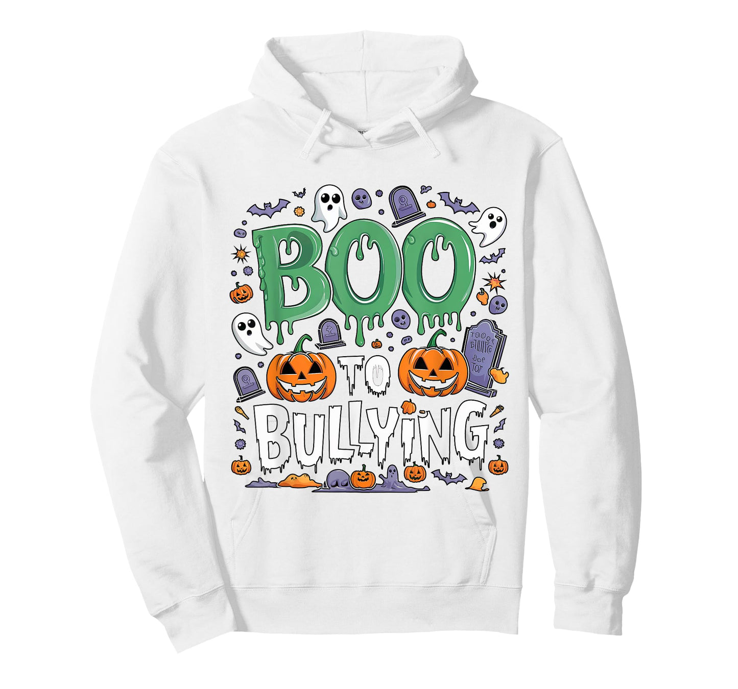 Boo Anti Bullying Funny Halloween Orange Unity Day Boys T-Shirt
